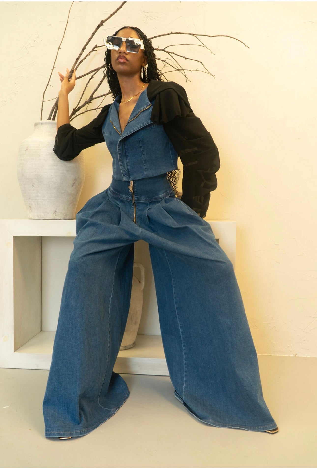 Denim Allure Top and Bottom