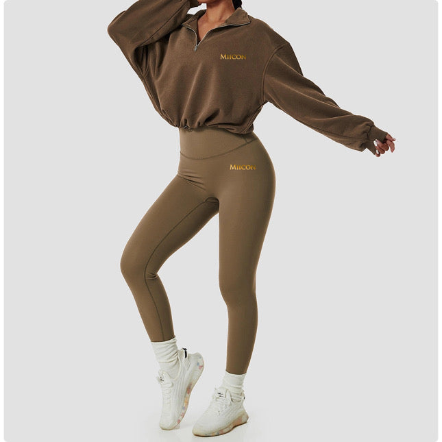 three-piece workout outfit
