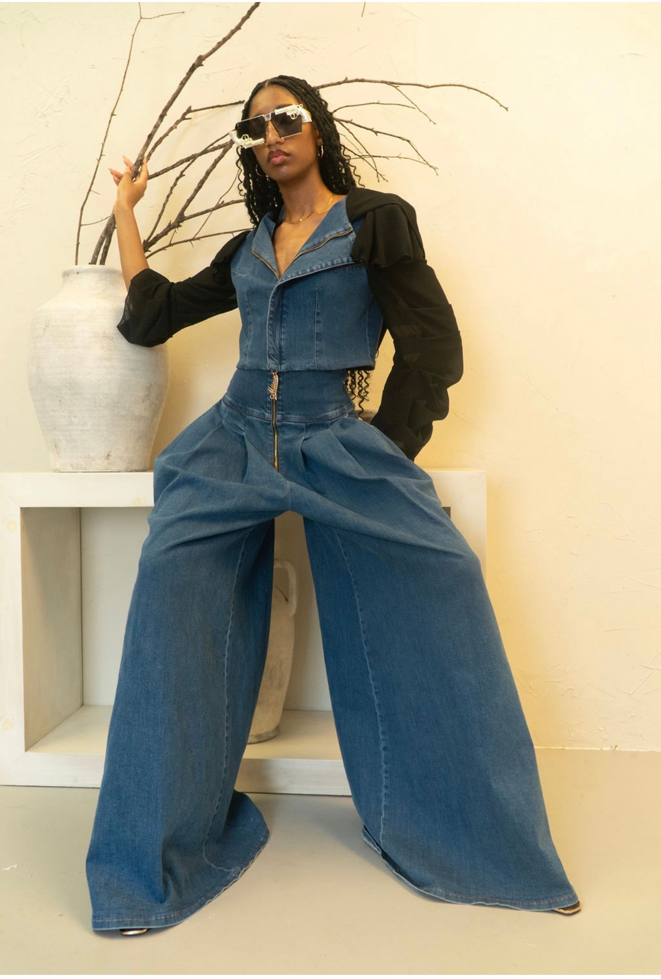 Denim Allure Top and Bottom